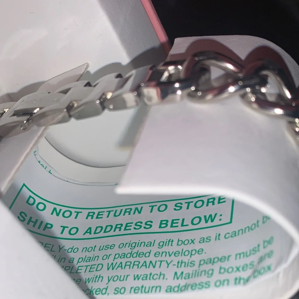 🆕-Juicy Couture Silver 🍸Martini Charm Bracelet Watch - Picture 9 of 13